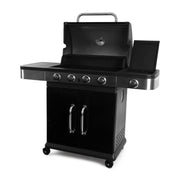 GARDEN GRILL PRESTIGE 4 + 1 - GAS BARBECUE - ZWART/RVS - INCL. ZIJBRANDER