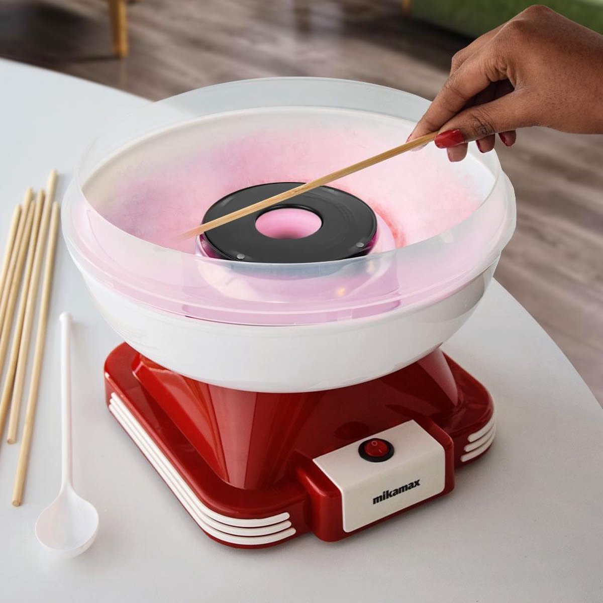 MikaMax Suikerspinmachine Retro - Suikerspinmachines - Suikerspin Suiker - Cotton Candy Machine - 29X20cm