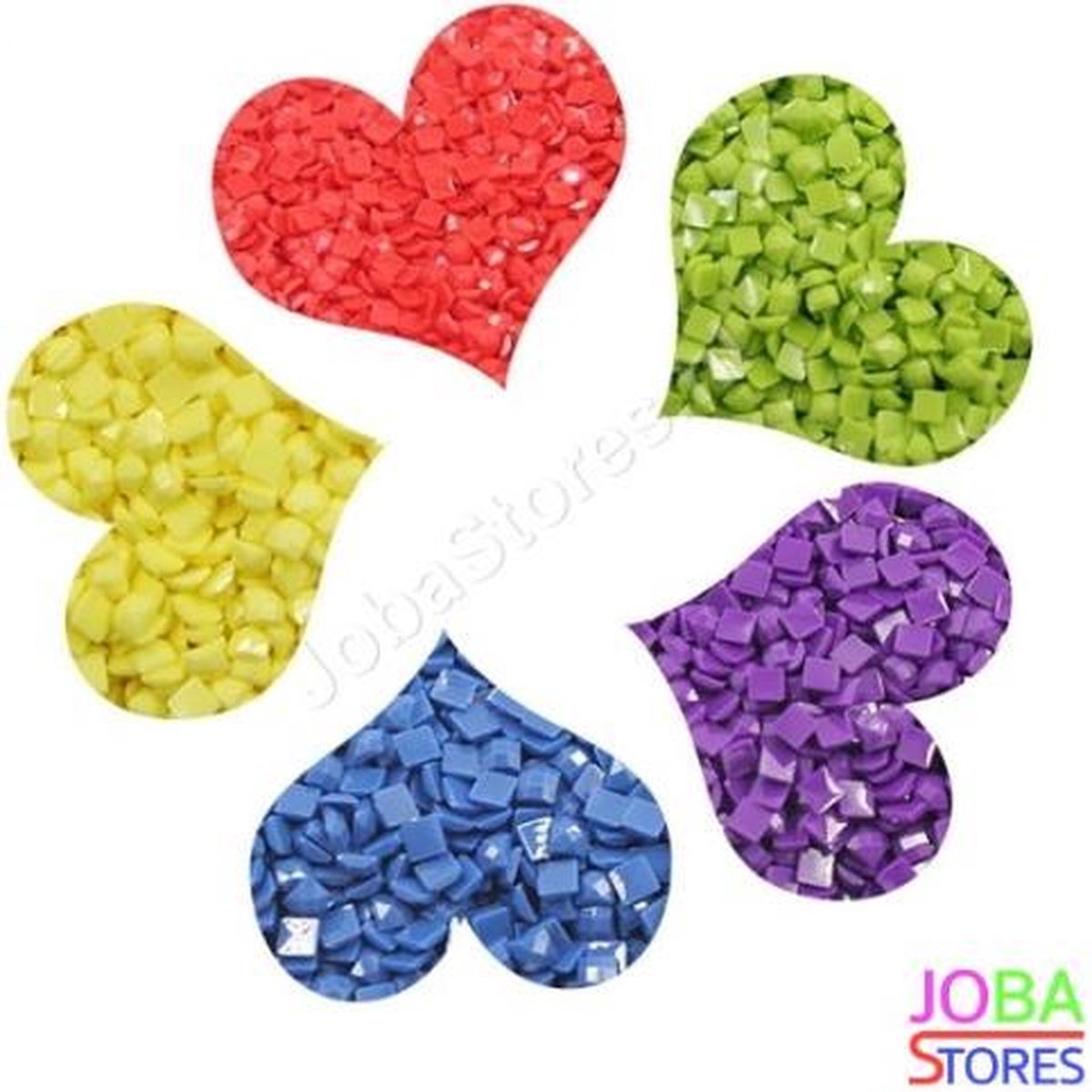 Diamond Painting "JobaStores®" Complete Set Ronde Steentjes (3x +-447 zakjes)