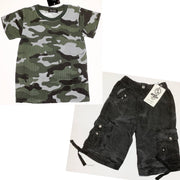 S&C army set - legerbroek + camouflage shirt - groen - maat 104/110