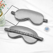 DW4Trading® Luxe zijden slaap reis masker + hoesje grijs
