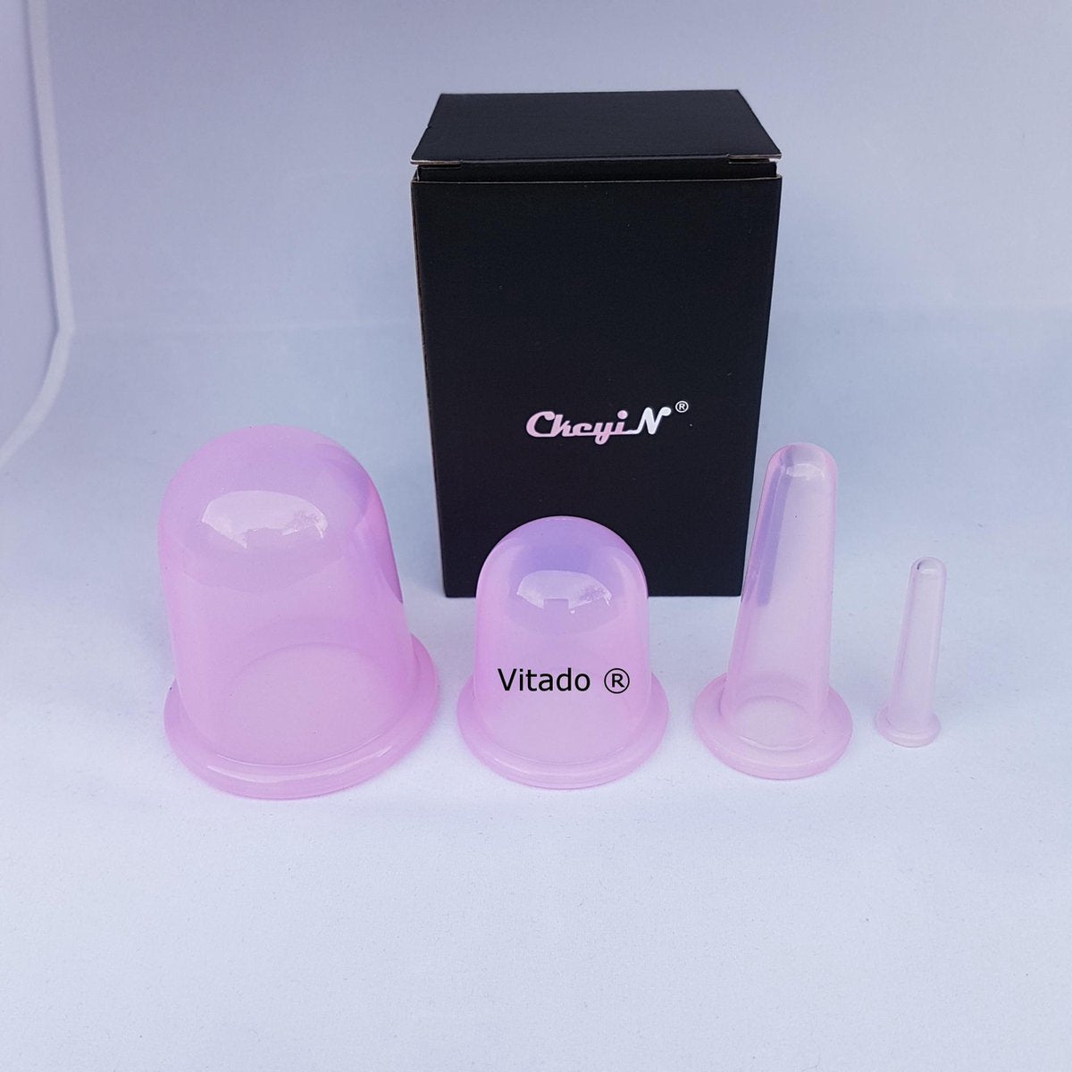 Cellulite complete set massage cupset -  Siliconen - Paars