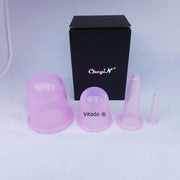 Cellulite complete set massage cupset -  Siliconen - Paars