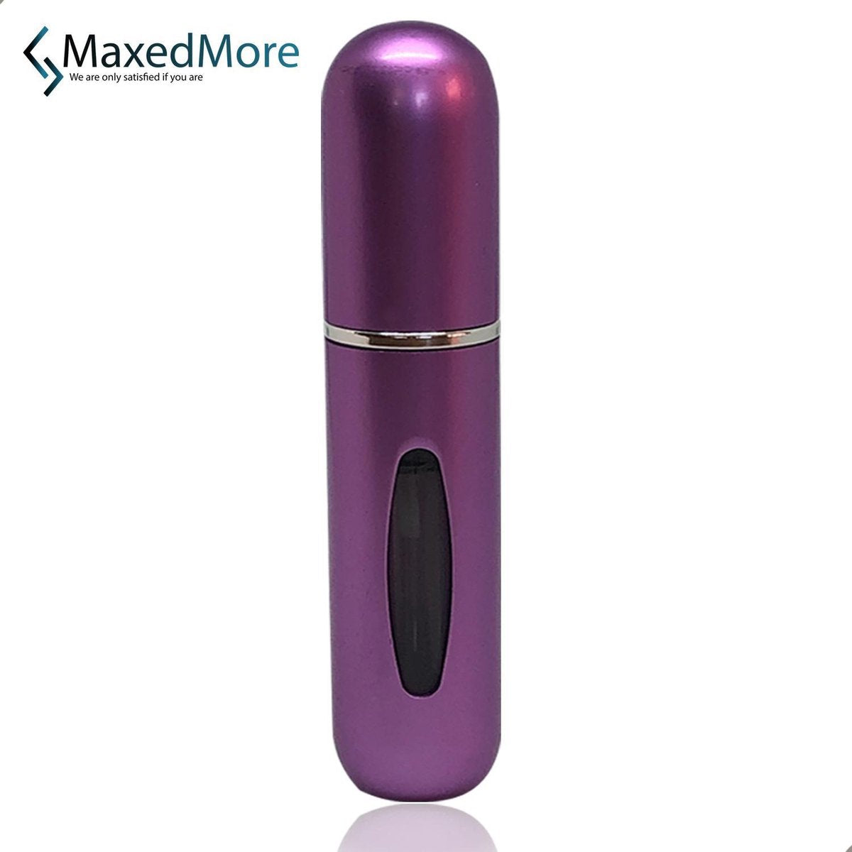 MaxedMore Navulbare Parfumverstuiver 5ml Paars - 65 Keer Spraybare Parfum Verstuiver - Hervulbaar Tasverstuiver voor Parfum - Meeneem Mini Geur Flesje voor op Reis - Lipstick Formaat Navulbaar Parfumflesje