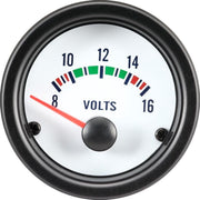 Autostyle Voltmeter 52 Mm 12 Volt Wit/zwart