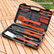 Premium Barbecue Gereedschapset |Barbecue Set | Barbecue Accessoires | Barbecue Set Gereedschap| Goud | Barbecue Set Koffer | Kookgerei | Tang
