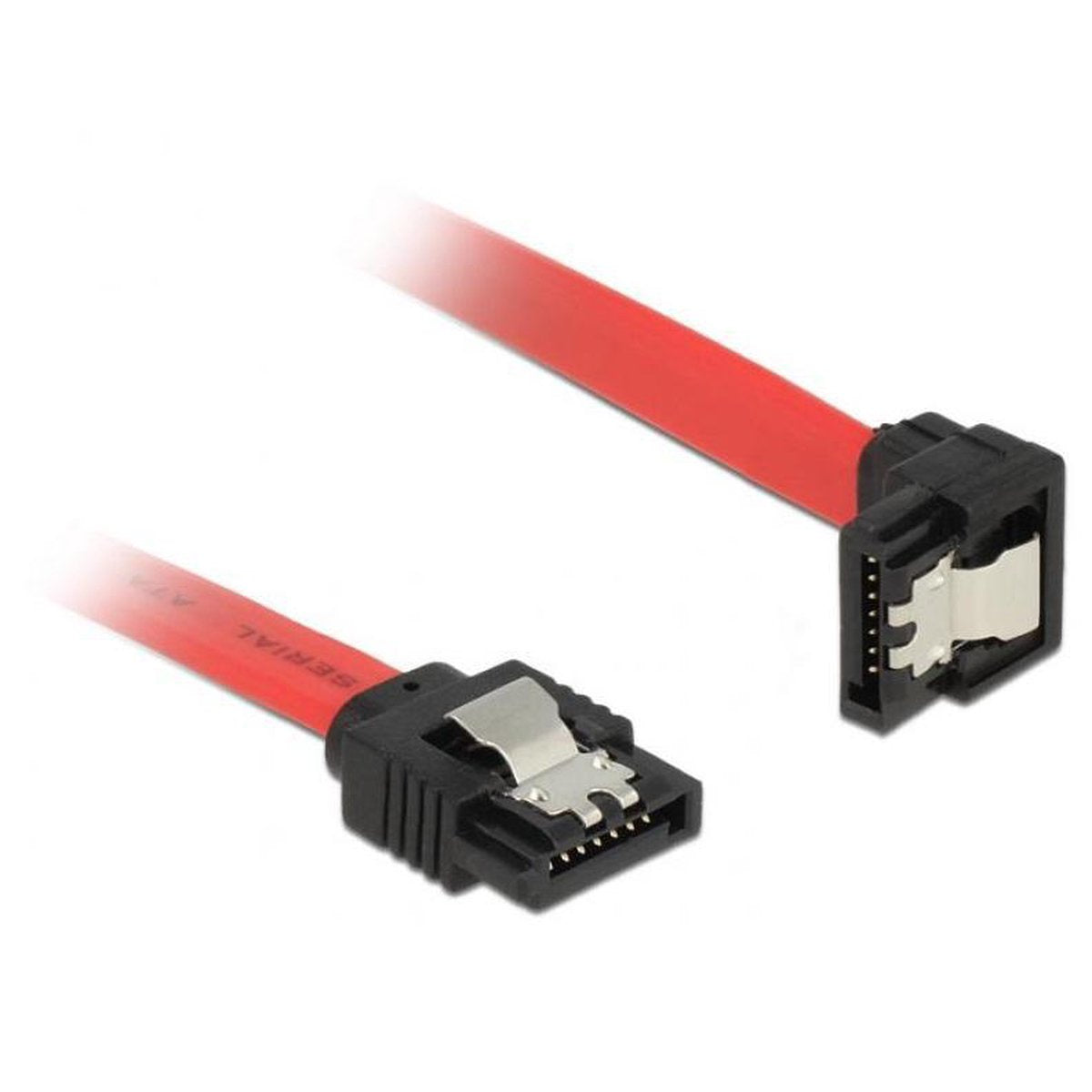 Cablexpert SATA datakabel - recht / haaks naar beneden - plat - SATA600 - 6 Gbit/s / rood - 0