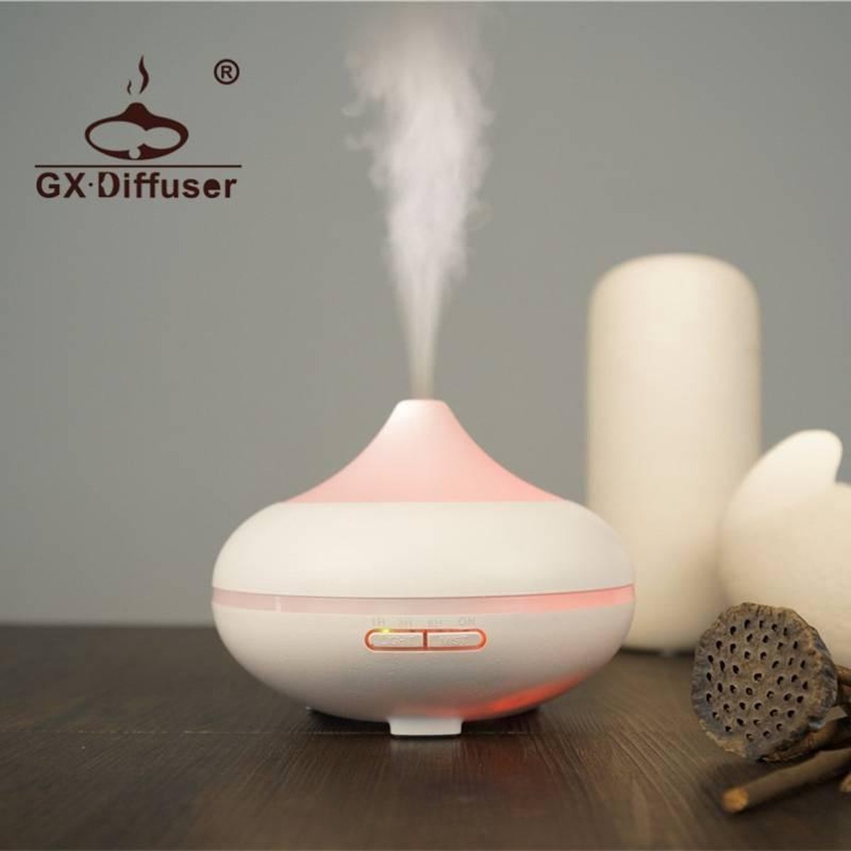 GX-aroma diffuser Spaceship WIT (grote capaciteit) + 1 geur