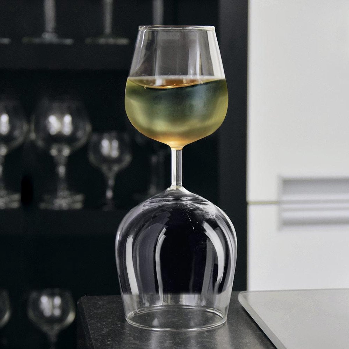 MikaMax Omkeerbaar Wijnglas - Upside Down Wineglass - Wijnglas - Wijnglas Ondersteboven - Rode en Witte Wijn