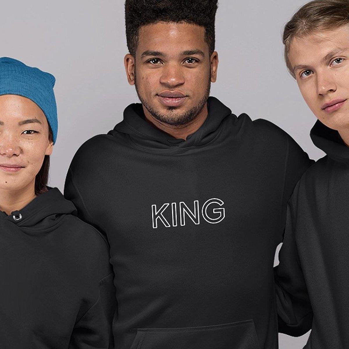 King & Queen Hoodie Origin (King - Maat 4XL) | Matching outfits | Koppel truien