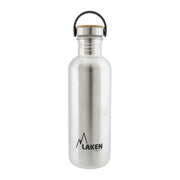 RVS fles 1000ml Basic Steel Bottle - Bamboo screw cap