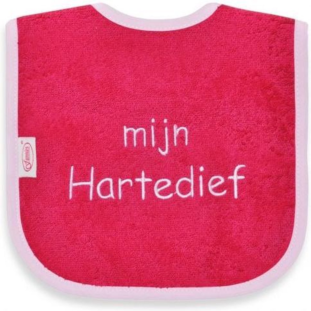 Funnies Slabber Mijn Hartedief 40 Cm Katoen Roze