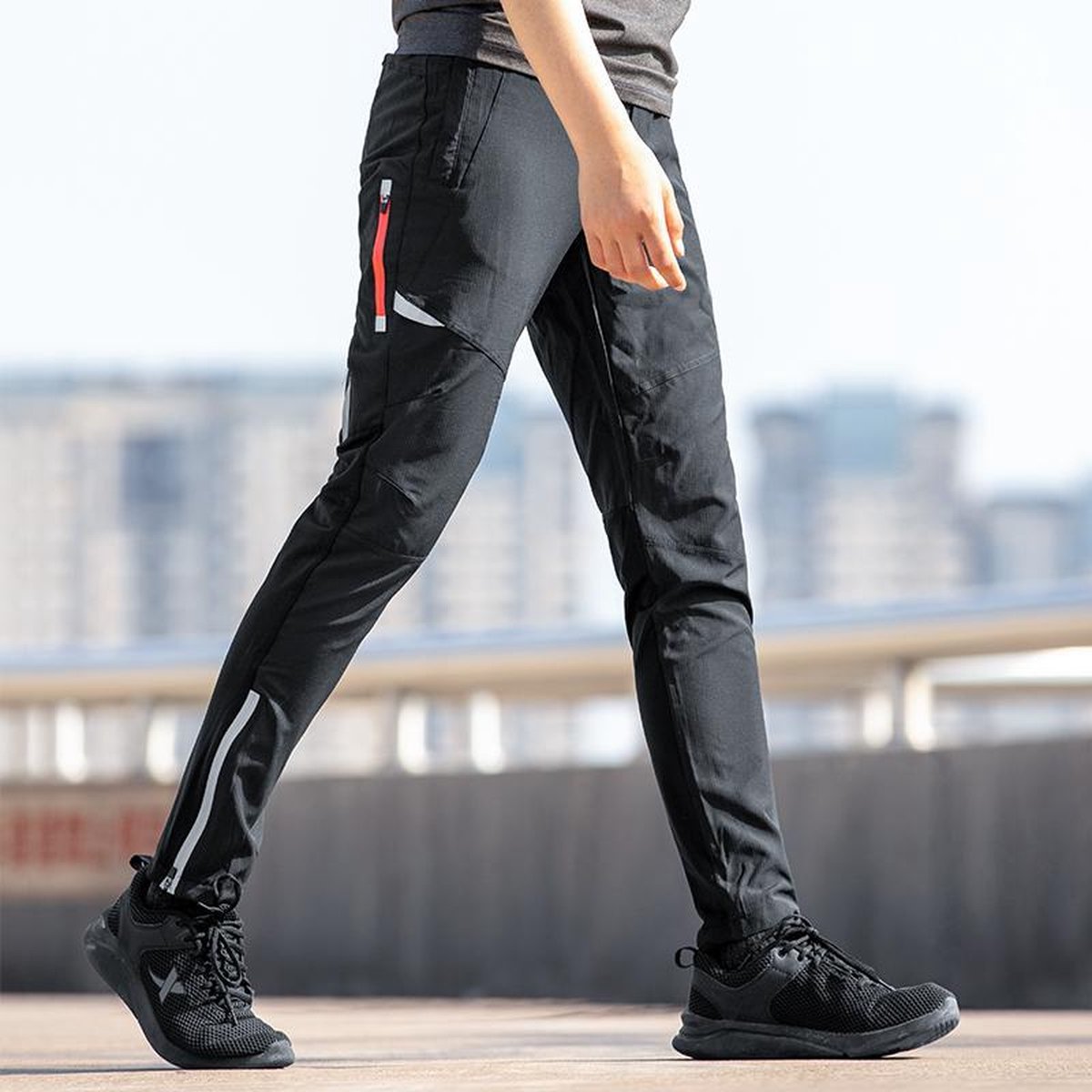 Baymate Licht Comfortabele Fietsbroek Mannen Vrouwen Lente Zomer Ademend Hight Elasticiteit Sportbroek Reflecterende Broek M