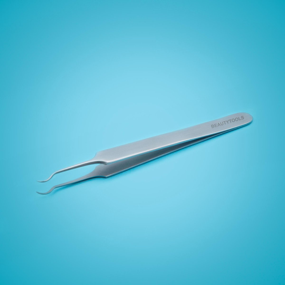 BeautyTools BEAUTY MUST HAVE  Mee-eter Pincet/Puntpincet voor Mee-eters en Blackheads - Precisiepincet 12 cm - Gebogen punt (PT-1055)