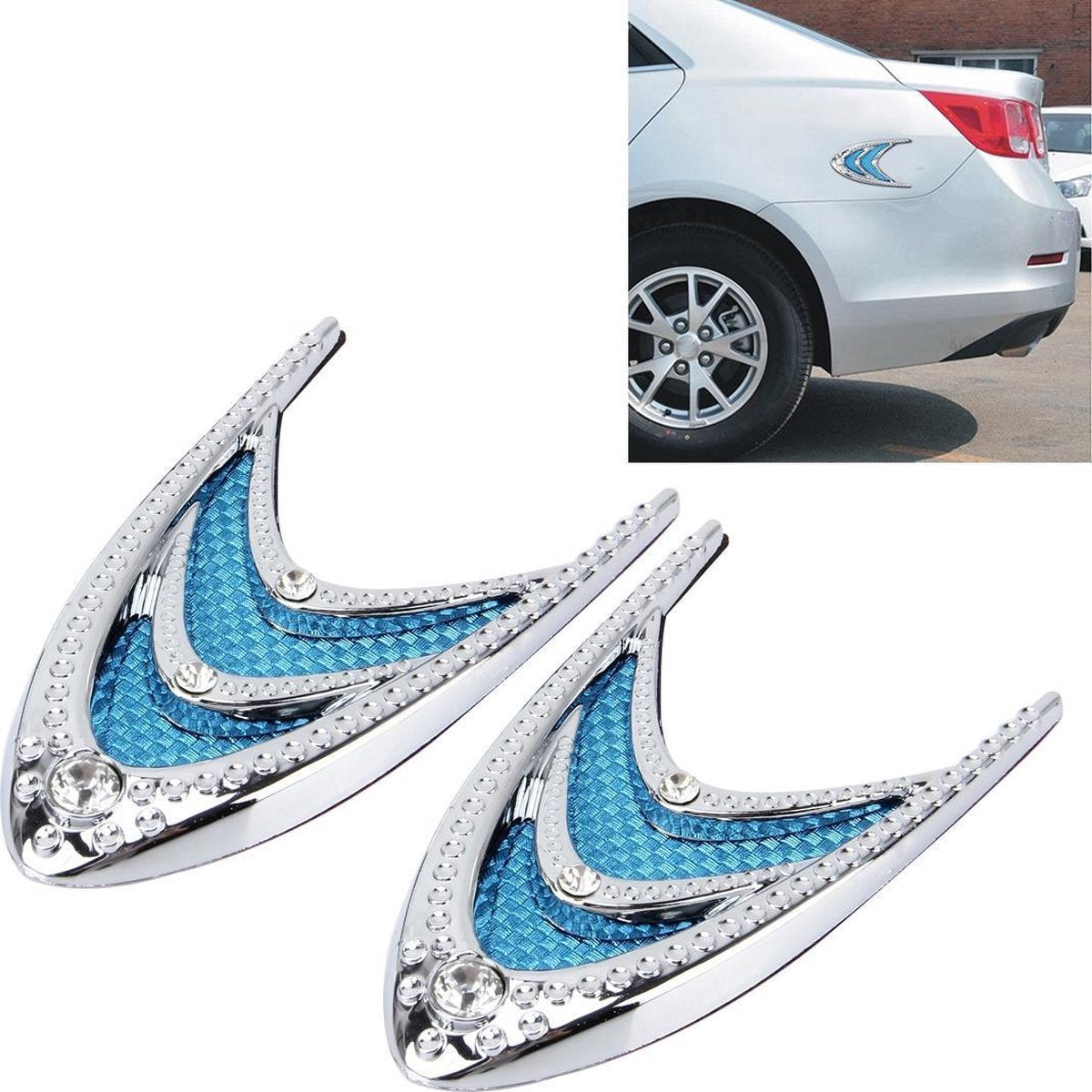 2 stuks auto plastic decoratieve sticker