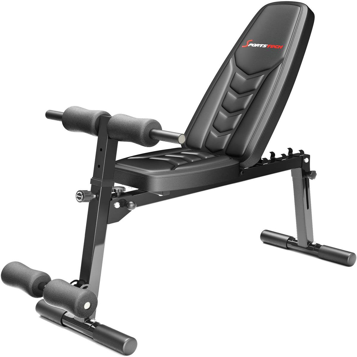 Sportstech halterbank BRT500 - inklapbaar fitnessapparaat - halter bench - buiktrainer - rugtrainer