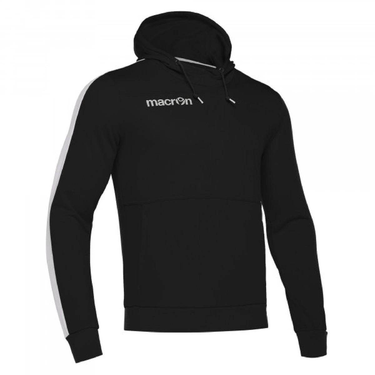 Macron Ska Hoodie - Unisex - Zwart/Wit - Maat XL