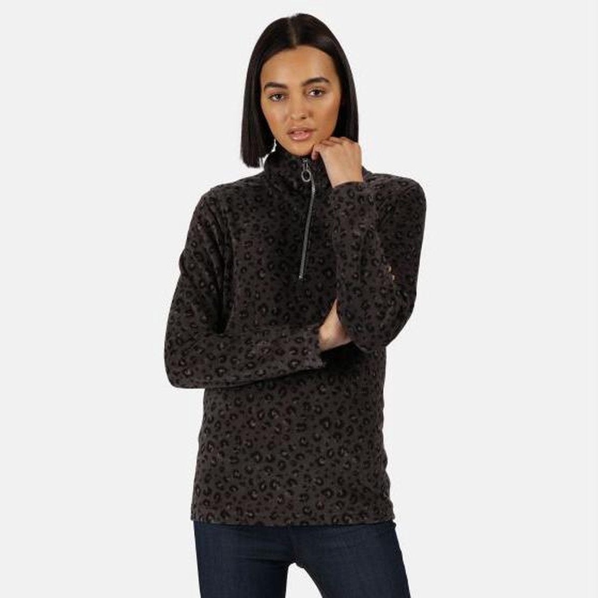 Leela lichtgewicht fleece met print en halve rits van Regatta voor dames