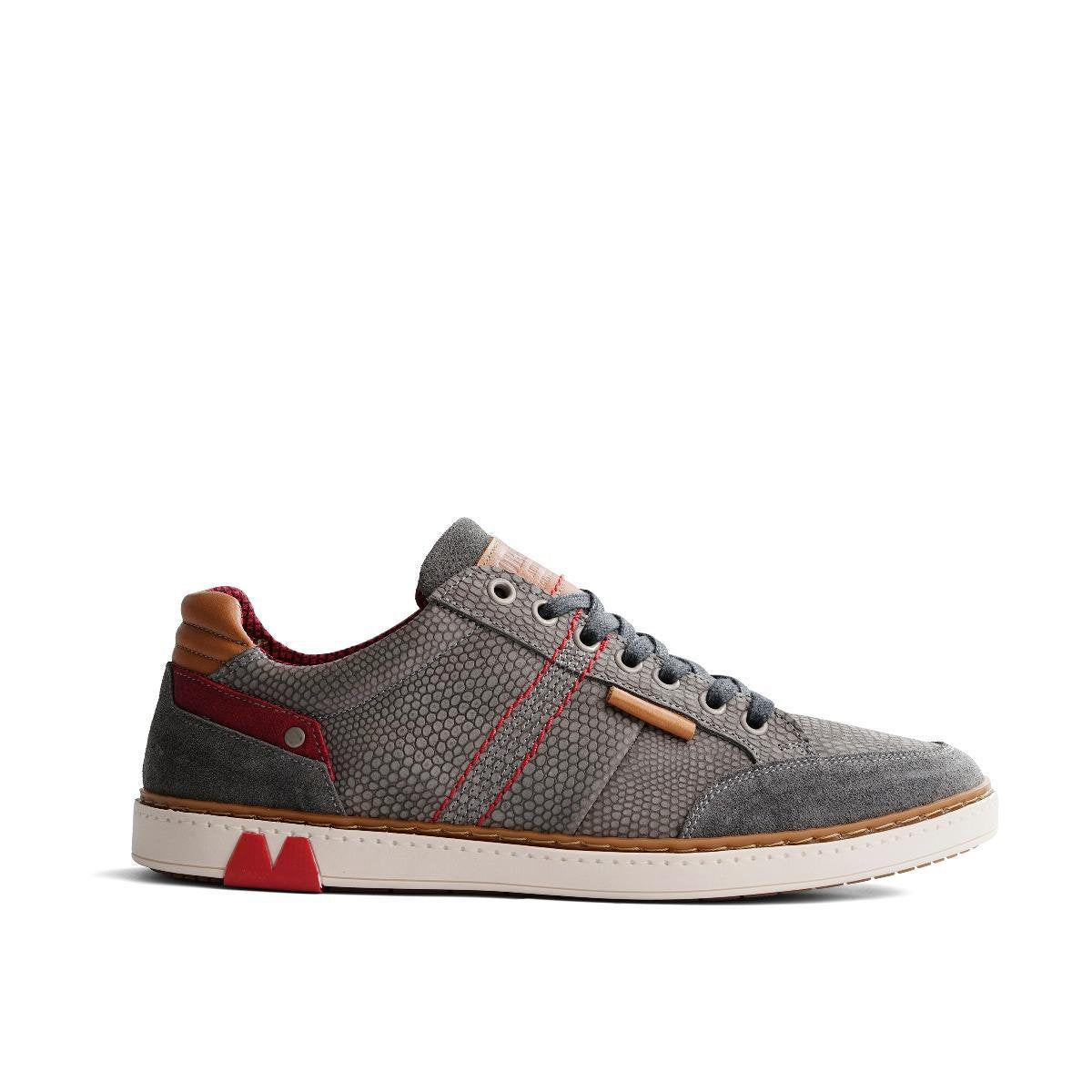 NoGRZ B.Fuller - Sportieve leren herensneaker - Grijs - Maat 46