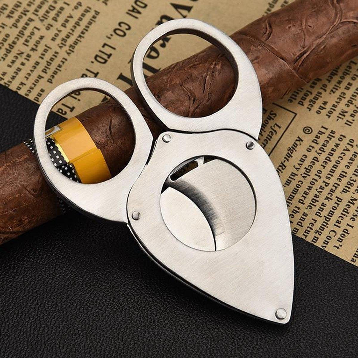 Winkrs |  Sigarenknipper Cigar Cutter - Schaar voor sigaren RVS - Mooi cadeau voor de sigaren roker.