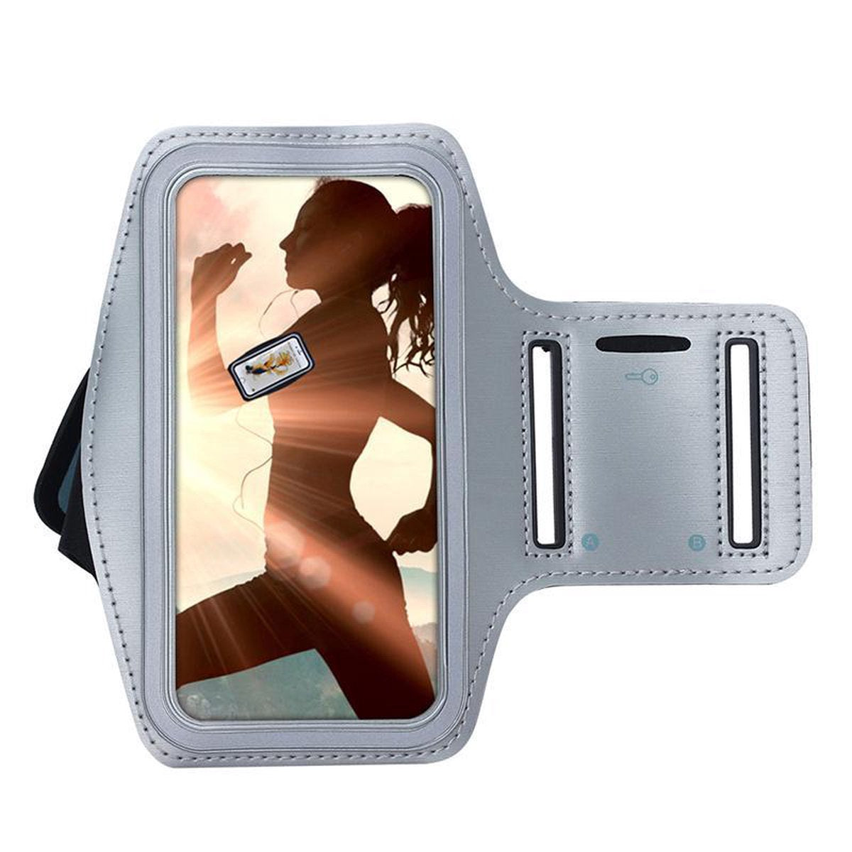 Pearlycase Sportarmband Hardloopband Grijs voor Huawei Honor 20