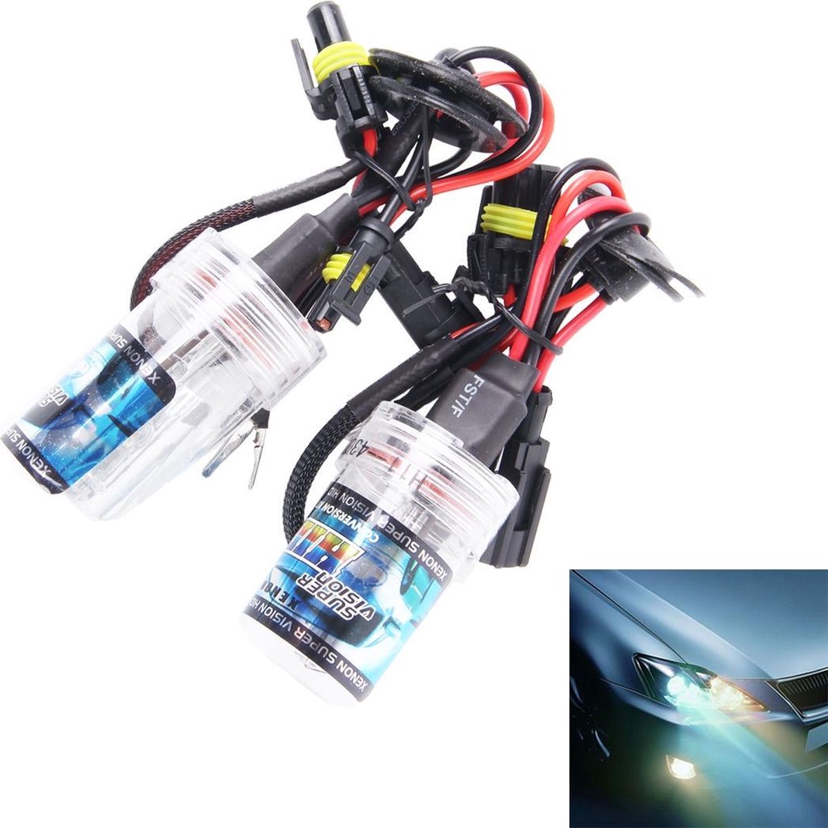 2 STKS DC12V 35 W H8 / H11 2800 LM HID Xenon Licht Enkele Beam Super Vision Waterdichte Koplamp