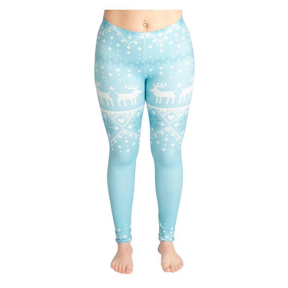 ZUMPREMA Foute Kerst Legging - Licht Blauw