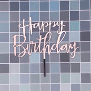 Cake Topper Happy Birthday High Rose Gold - Rose Goud |Taart Decoratie | Verjaardagversiering | Taartversiering|