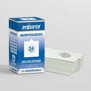 Importa Munthouders zelfklevend vierkant 24mm - 50 stuks
