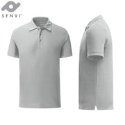 Senvi Getailleerde Polo zacht aanvoelend Kleur muis grijs Maat XL