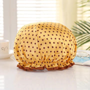 Afabs® Douchemuts / Shower cap / Douchekapje / Douchecap - Geel met stippen