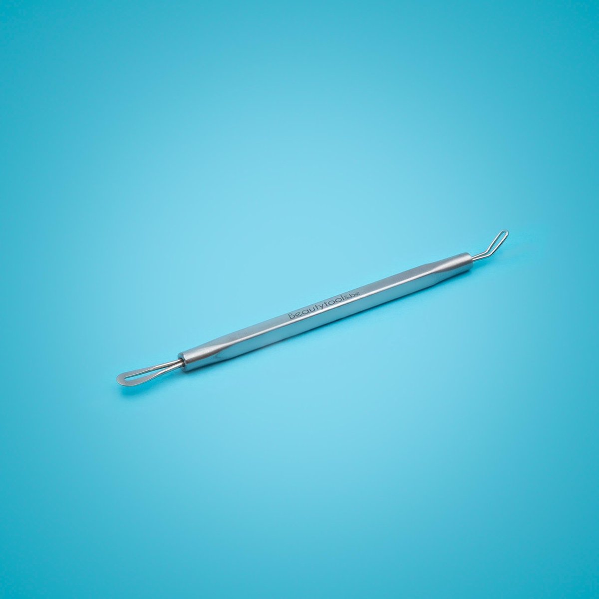 Beautytools INOX Professioneel Comedonenlepel (drukker) Voor Het Verwijderen Van Mee-eters/ Blackhead remover - Dubbelzijdig - 12 cm (FC-0379)