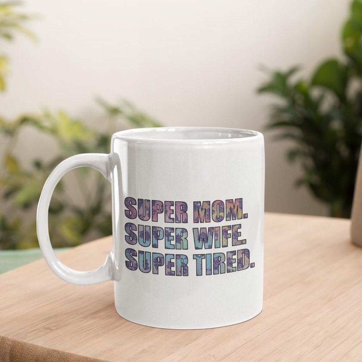 Studio Verbiest - Mok met tekst - Super Mom. Super Wife. Super tired. - 300ml