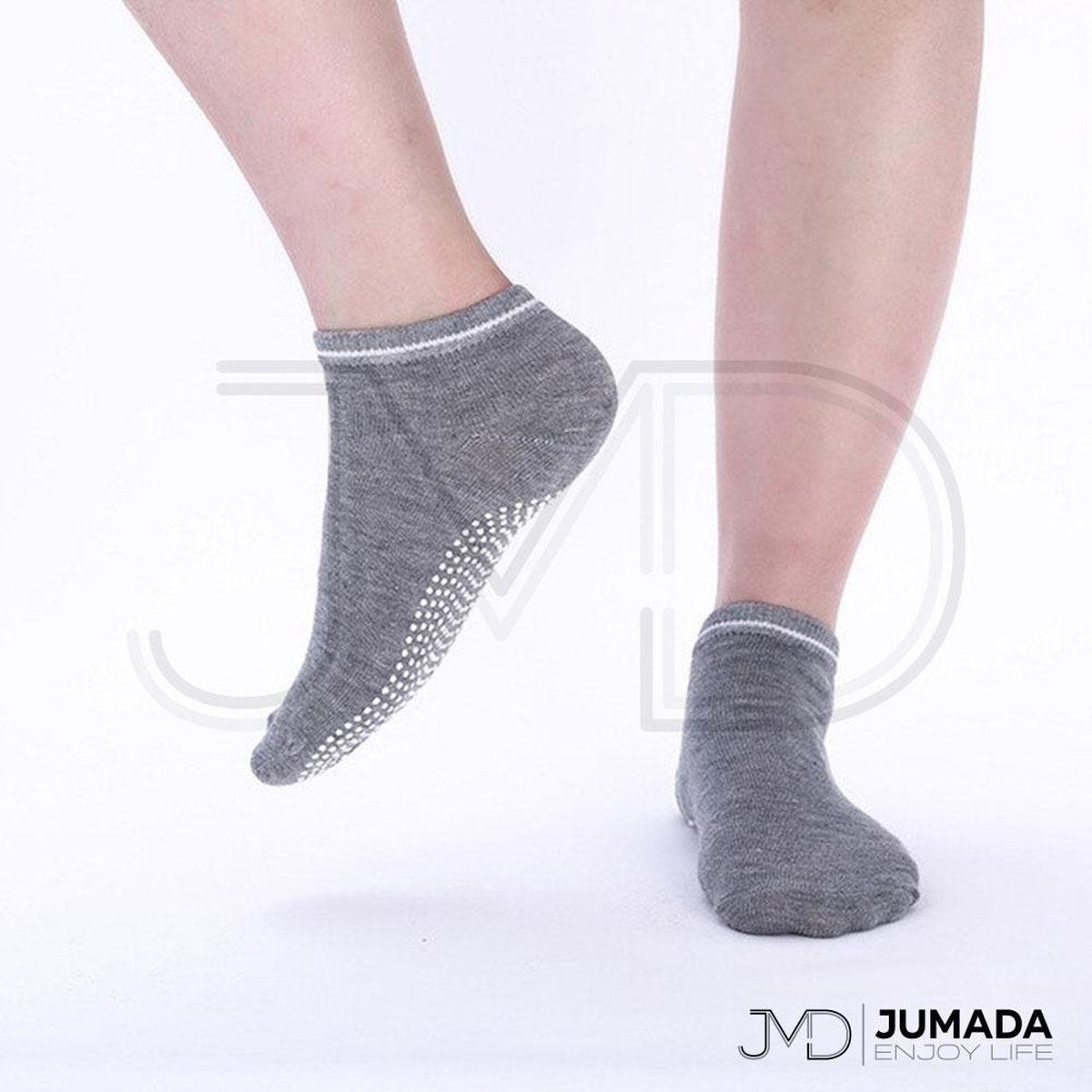 Anti Slip Yoga Sokken - Yoga - Halfhoog - Unisex - Grijs