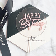 Cake Topper Happy Birthday Roze/Pink |Verjaardag/Birthday | Taartdecoratie | Taartversiering | Taarttopper |