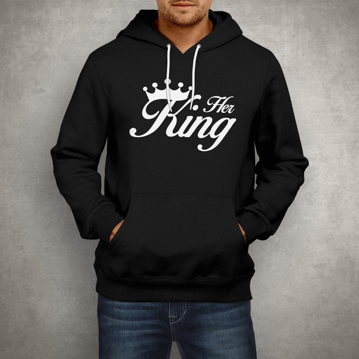 Her King Hoodie | Zwart | XSmall
