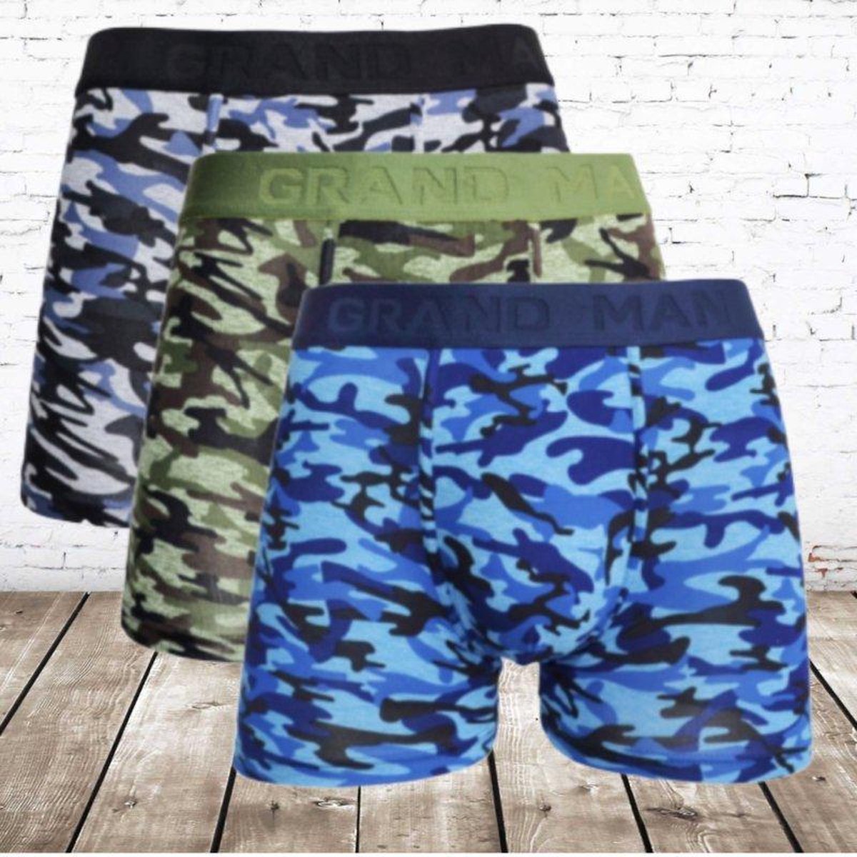 Boxershort heren Grand man army 3 pak 5043 - L