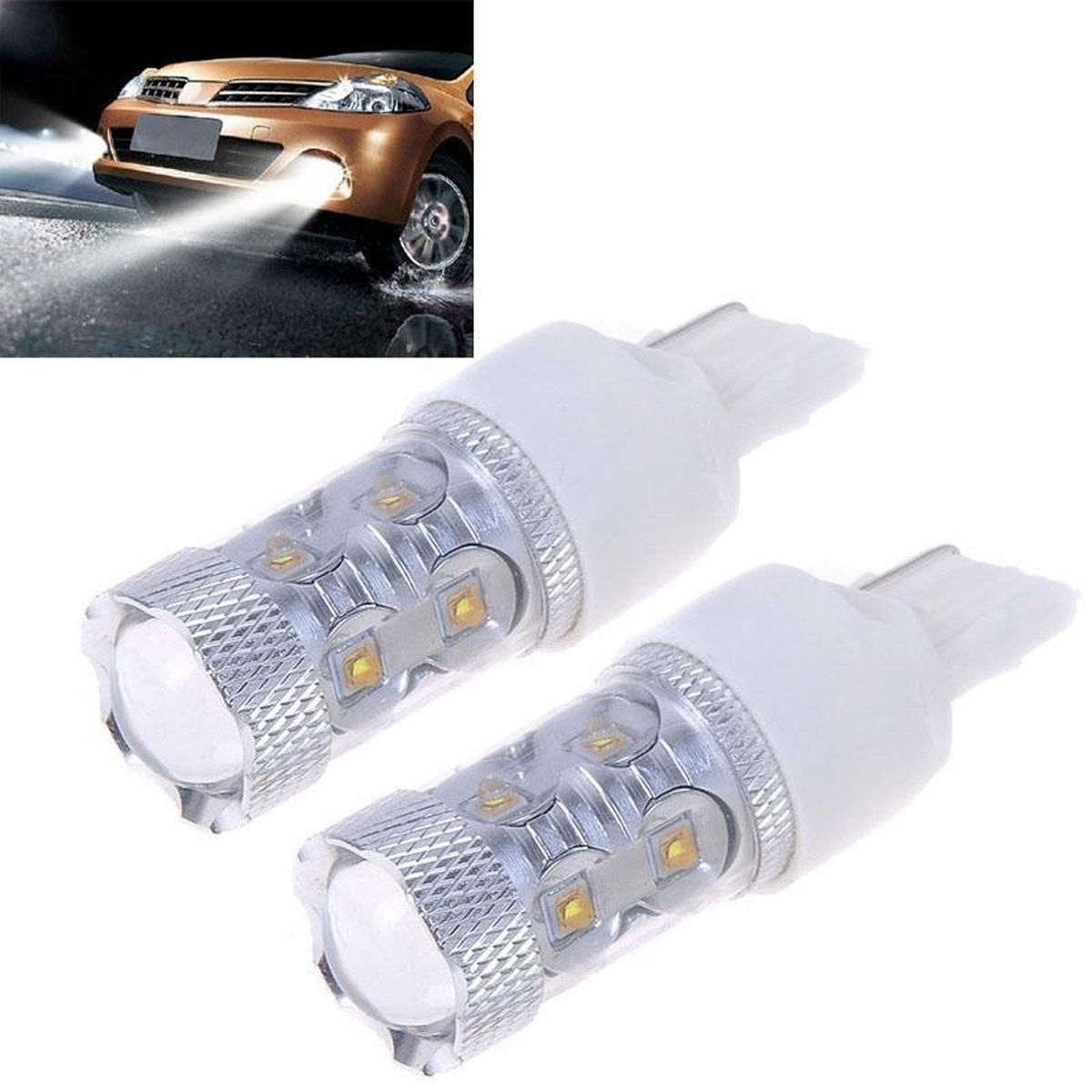 2 STKS 7440 650 Lumen 50 W 10-3535-LEDs 6500 K Wit Licht Auto Remlicht