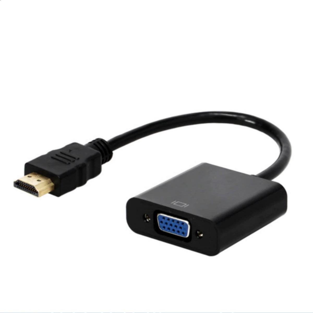 HDMI naar VGA Male naar Female - Adapter - Zwart