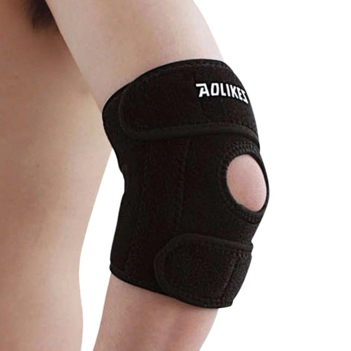 Elleboog brace met dubbel klitteband met stabilisator veer - bandage met vernieuwde  klitbandsluiting - verbeterde versie - Aolikes elleboog brace