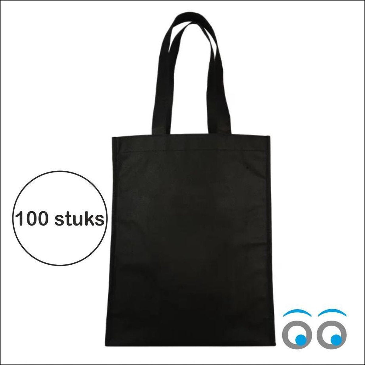 100 katoenen tassen zwart (40 x 35 cm)