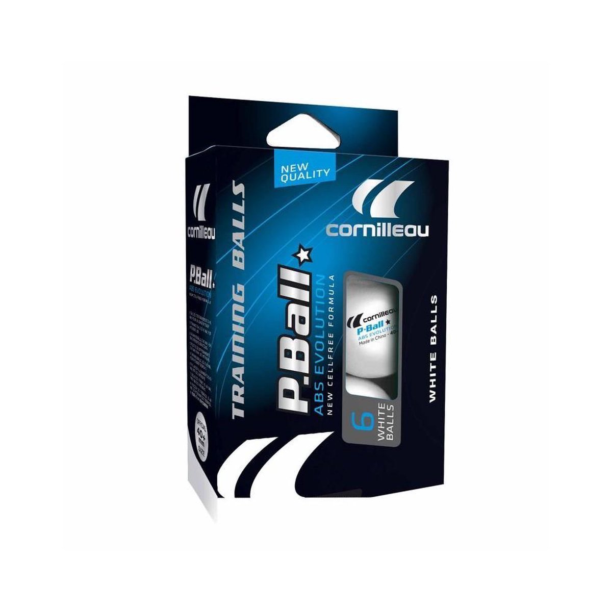 Cornilleau Tafeltennisballetjes P-Ball ABS Evolution 6 stuks - Wit