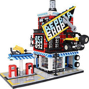 Wange 6314 Architecture Car Service Center - 2120 bouwstenen - Lego Compatibel - Bouwdoos