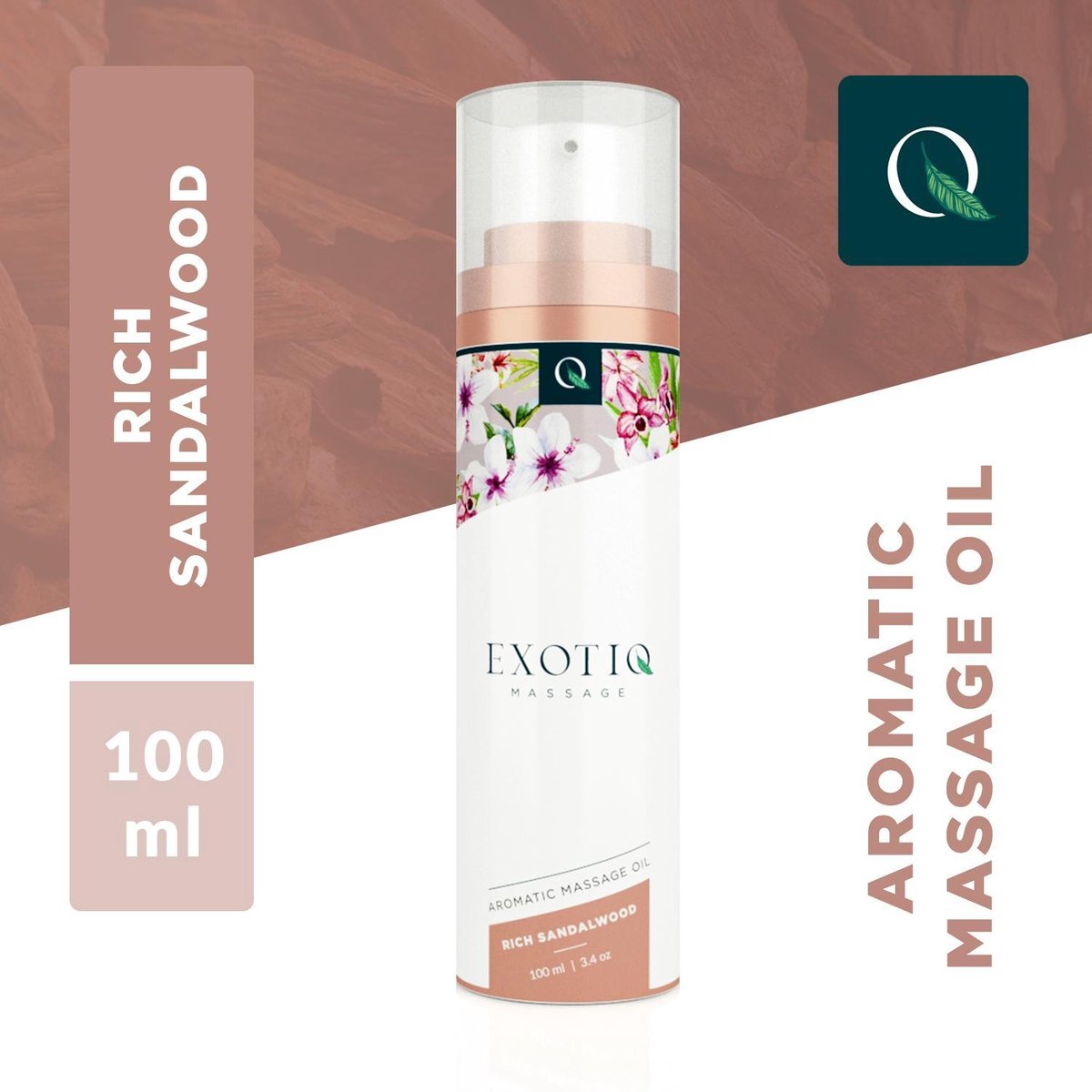 Exotiq Massageolie Fresh & Floral - Rich Sandalwood - 100 ml