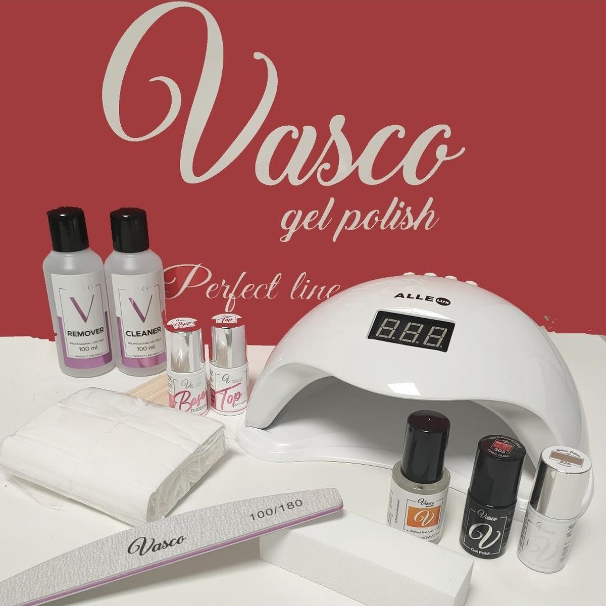 Vasco gelpolish startpakket incl UV/LED uithardingslamp. Gellak