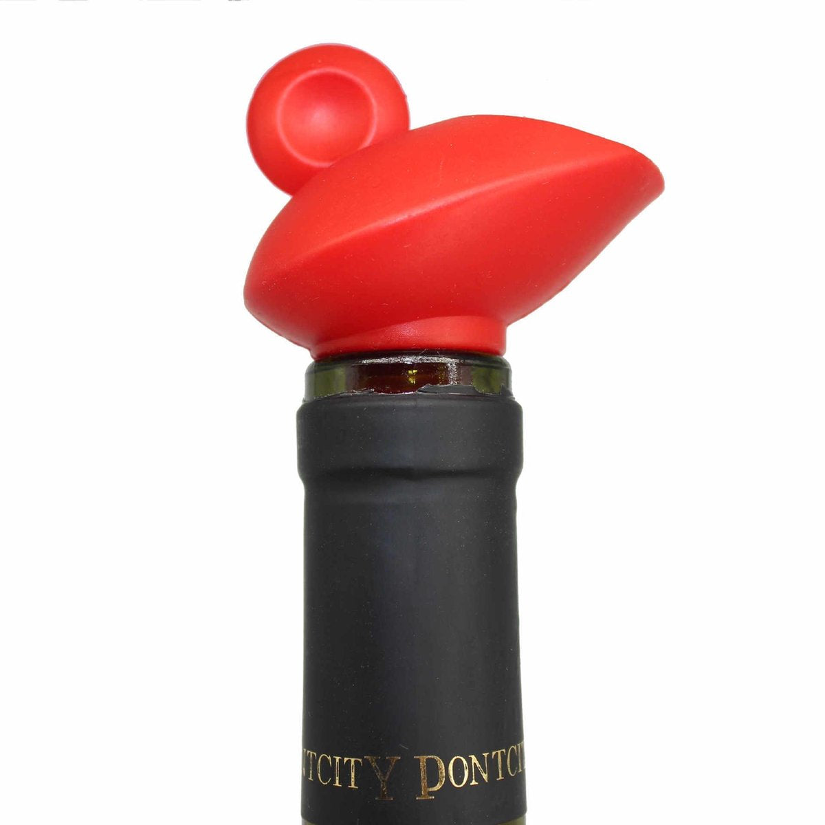 Doodadeals® Combi Wijnschenker & Wijnstop – Wijnfles Stoppers – Wijnschenktuit – Wijnstopper – Wijnfles Stop – Wijnafsluiter – Schenktuit Wijn – Siliconen – Rood