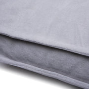 Lex & max royal velvet hondenkussen boxbed  120x80x9cm licht grijs