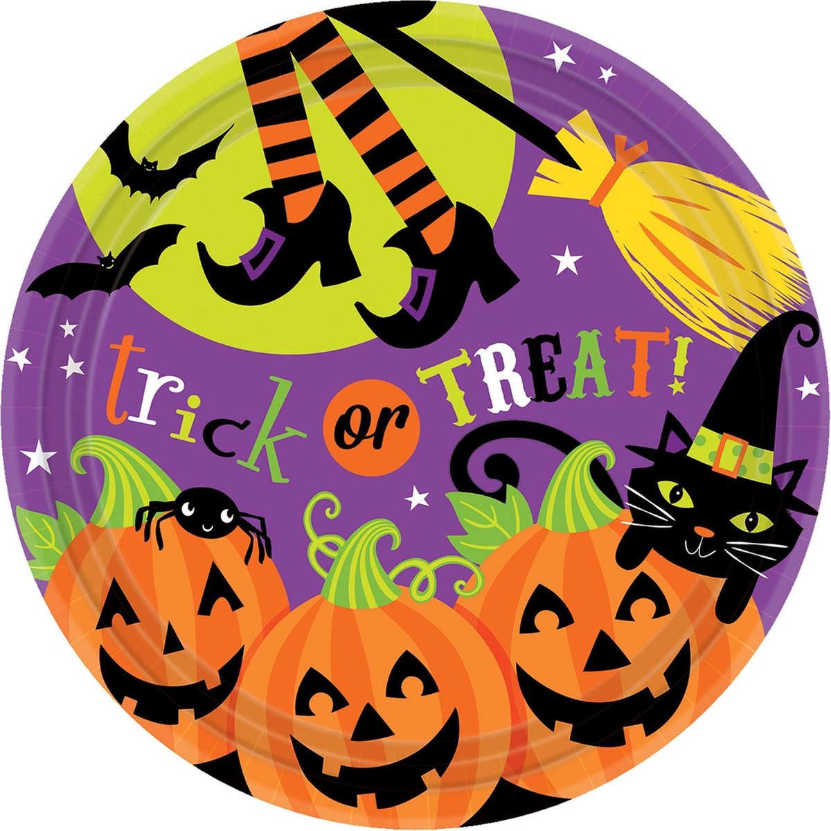 AMSCAN - 8 kartonnen Happy Halloween borden - Decoratie > Borden
