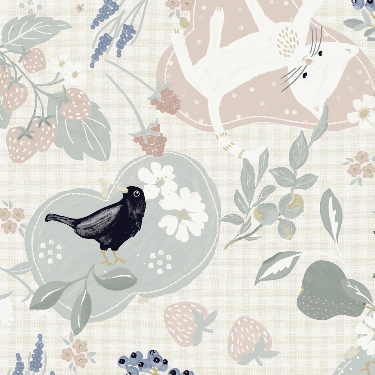 Tafelzeil rond vogels - 160cm
