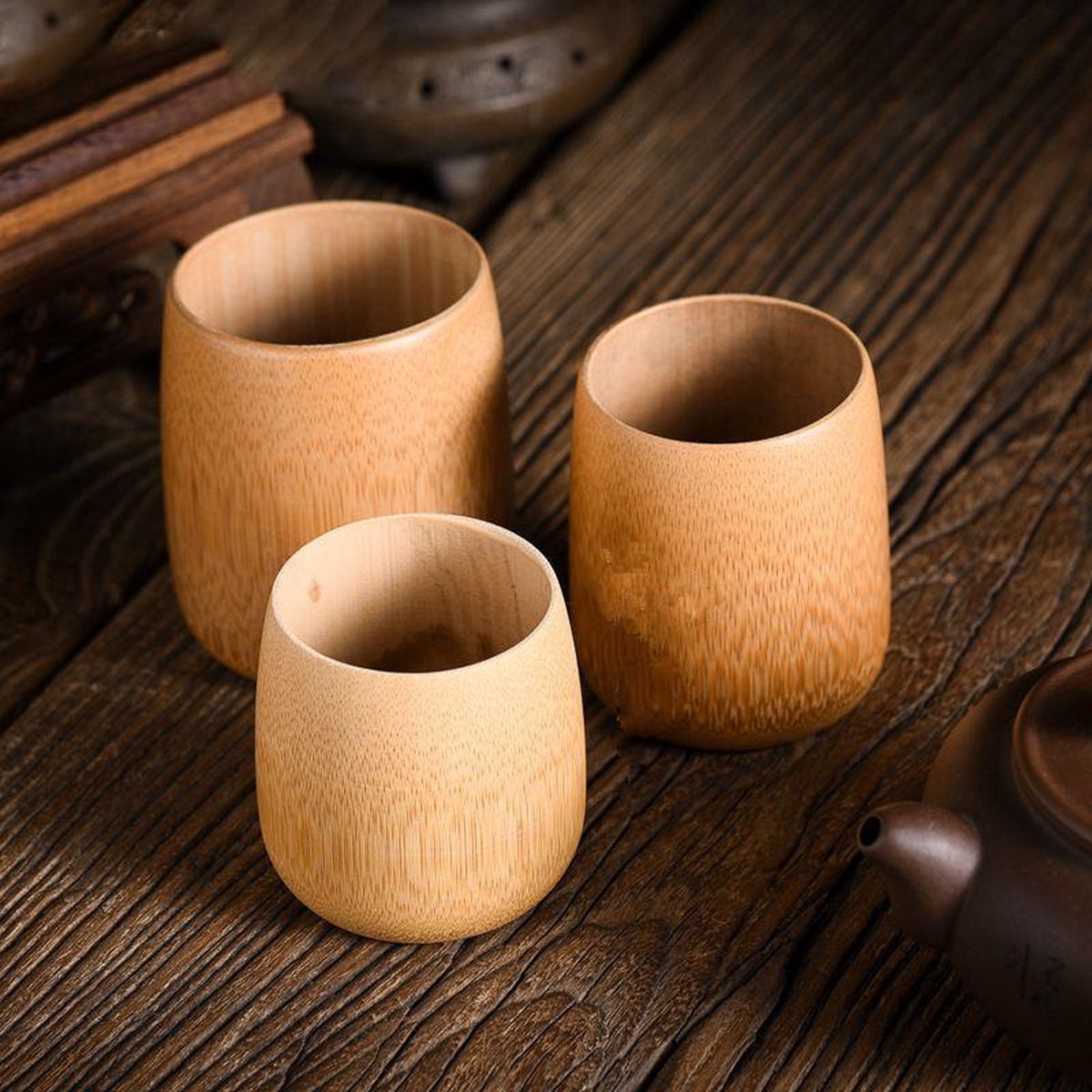 Bamboe beker set van 3 - Drinkbeker - Vegan - Zero waste - Duurzaam